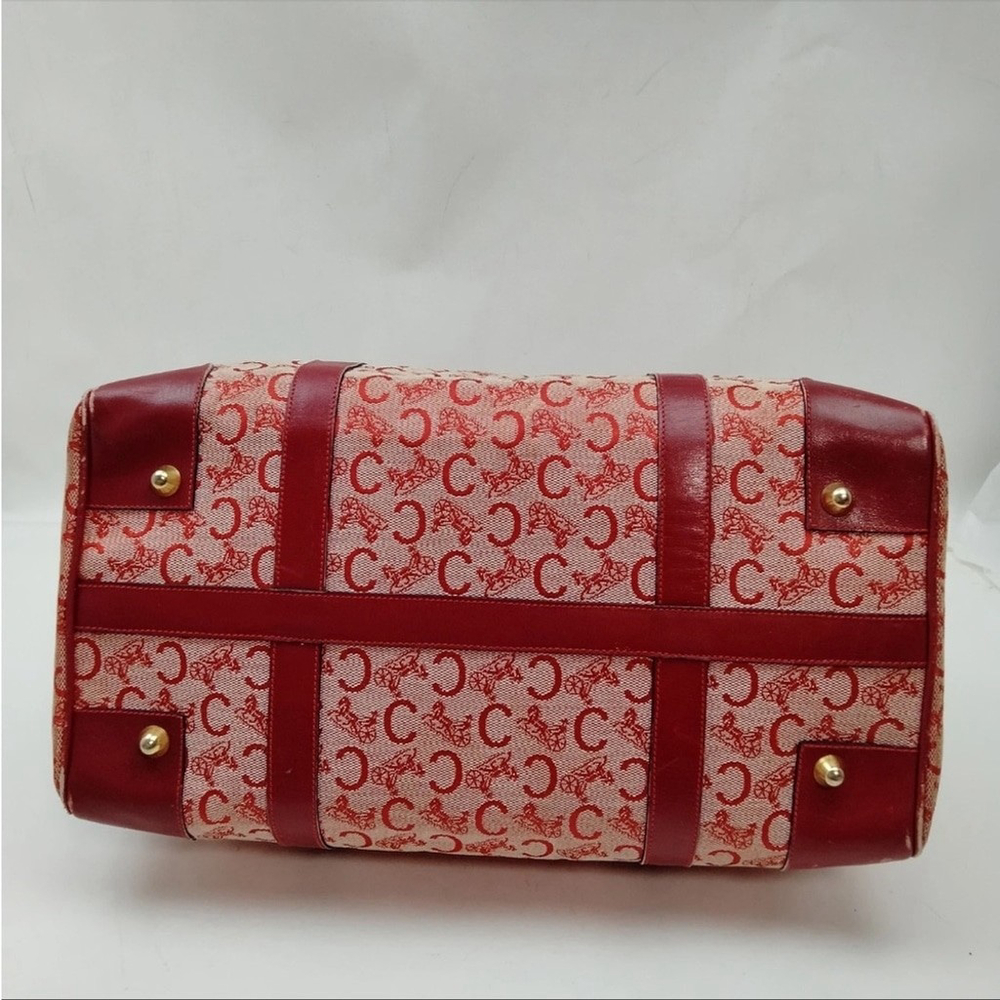 Celine Red Canvas Boston Bag - Rehab Corner Wear - Picture 5 of 16